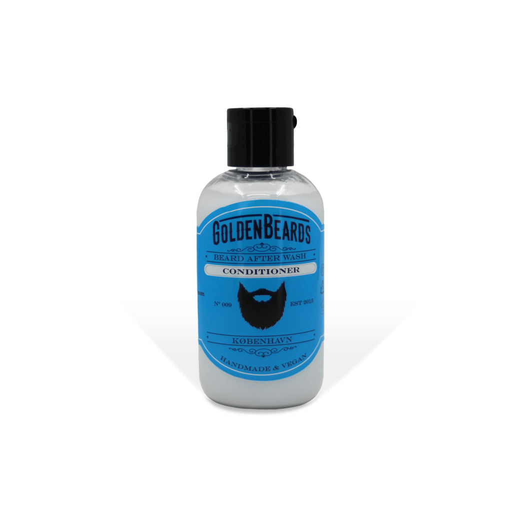 Golden Beards Beard Wash Set or single – Organic Beard Shampoo & Conditioner for Men, 100ml Each – Nourishing Jojoba & Oils with Carshalton Lavender Scent, Vegan & Handmade in Denmark (Conditioner)