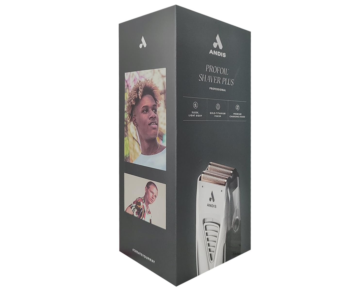 Andis TS-2 17255 Pro Foil Lithium Titanium Foil Shaver, Cord/Cordless, Smooth Shaving Cordless Shaver with Charger, Black
