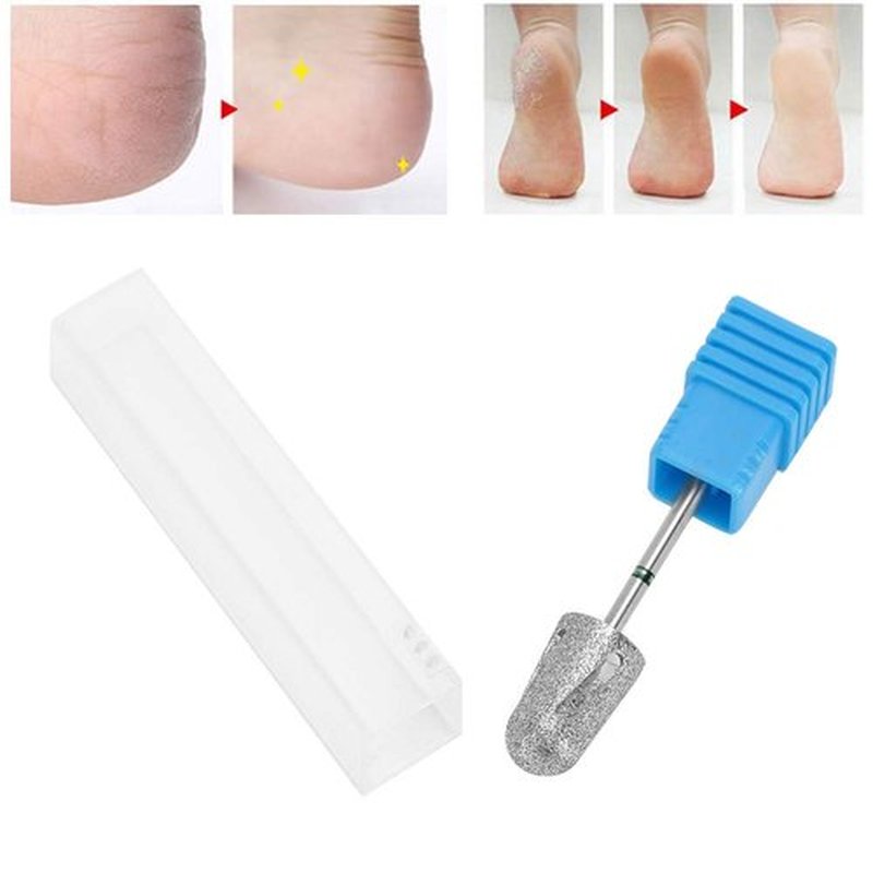 Foot Nail Drill Bit Round Head, Stainless Steel Pedicure Cone Bit, Feet Filing Nails Bits Pedicure Drilling Bits Foot Calluses Sanding Polishing Head for Cracked Skin Corns Callus