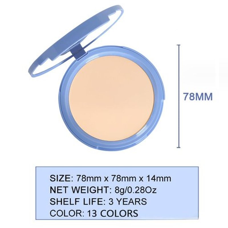 FeiCuiYun Oil Control Matte Perfection Face Powder Compact For Women, Matte Smooth Flawless Setting Powder Makeup, Polvo Compacto De Maquillaje, Waterproof Long Lasting, 0.35Oz (03 Pure Beige)