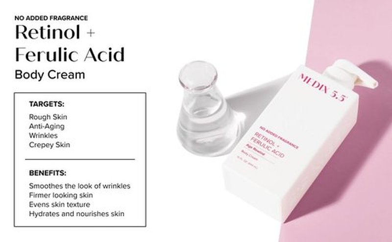 MEDIX Fragrance Free Retinol Face Moisturizer & Body Lotion Crepey Skin Care Treatment | Anti Aging Firming Retinol Cream For Face Targets Loose Crepe Skin, Wrinkles, & Fine Lines, 15 Fl Oz