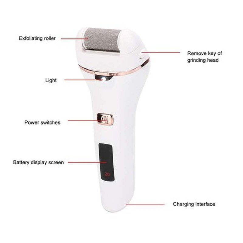 Callus File Jinding Electric Pedicure Tool Callus Remover Foot File Digital Display Pedicure Tool