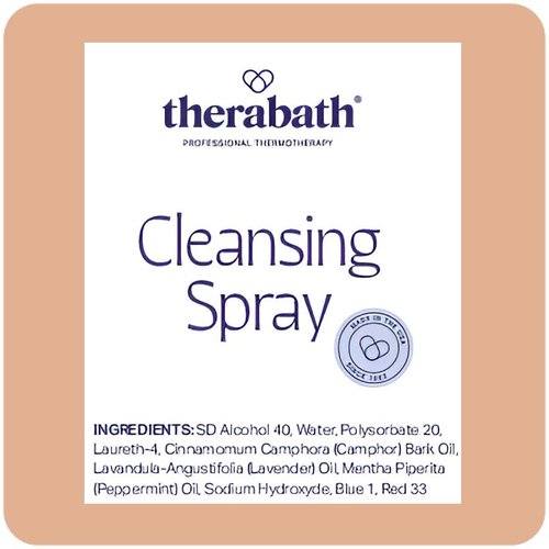 Therabath Pre-Treatment Cleansing Spray for Skin and Nails, with Oils of Lavender, Camphor, and Peppermint for Professional, Home, and Spa, Made in The USA, 8 fl. oz.