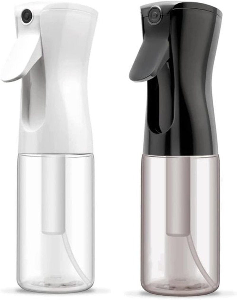 ELEMSY Spray Bottle for Hair - Continuous Mister (2 Pack, 6.8 OZ) | Ultra Fine Mist for Hairstyling & Cleaning