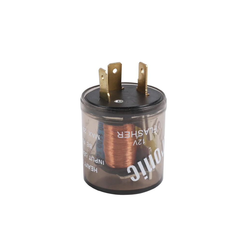 12V 3 Pin Electronic LED Flasher Relay Round Heavy Duty Electronic Turn Signal Light Blinker 3 Prong Turn Signal Flasher Relay