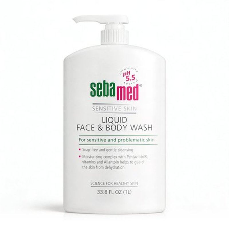 SEBAMED Sensitive Skin Face & Body Wash - pH 5.5 Hydrating Cleanser for All Skin Types | 33.8 Fl Oz