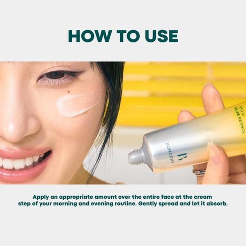BONCEPT Vita C Cream - Quick-Absorbing Korean moisturizer for Dark Spots, Brightening, Bouncy Skin, Anti aging with Vitamin C, Retinol | 1.69 fl. oz. / 50ml