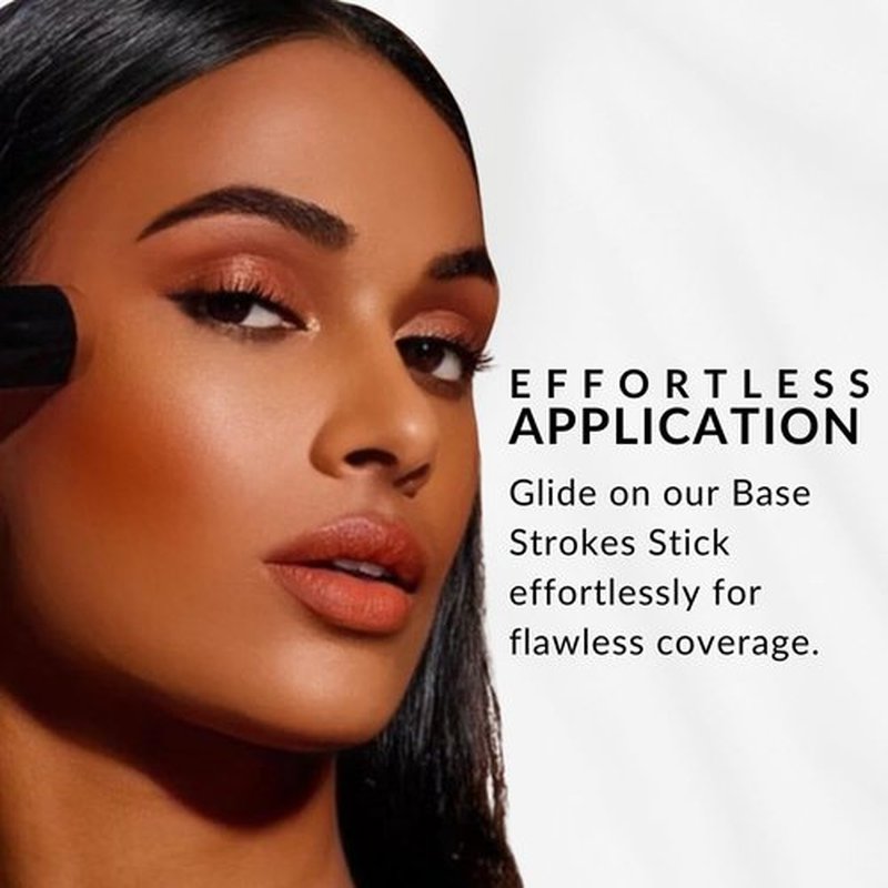 Flori Roberts Base Strokes Crème Foundation Stick - Full Coverage for Deeper Skin Tones | Long-Lasting Natural Finish