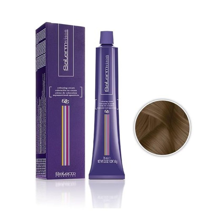Salermvison Hair Coloring Cream - #7.77 Intense Brown Blonde, 2.3 Ounce | Vibrant Color & Long-Lasting Shine