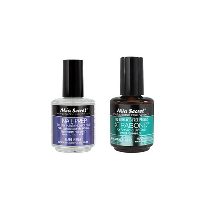 Mia Secret Nail Prep Dehydrator & XtraBond Acid-Free Primer - pH Balance Formula, 0.5 oz