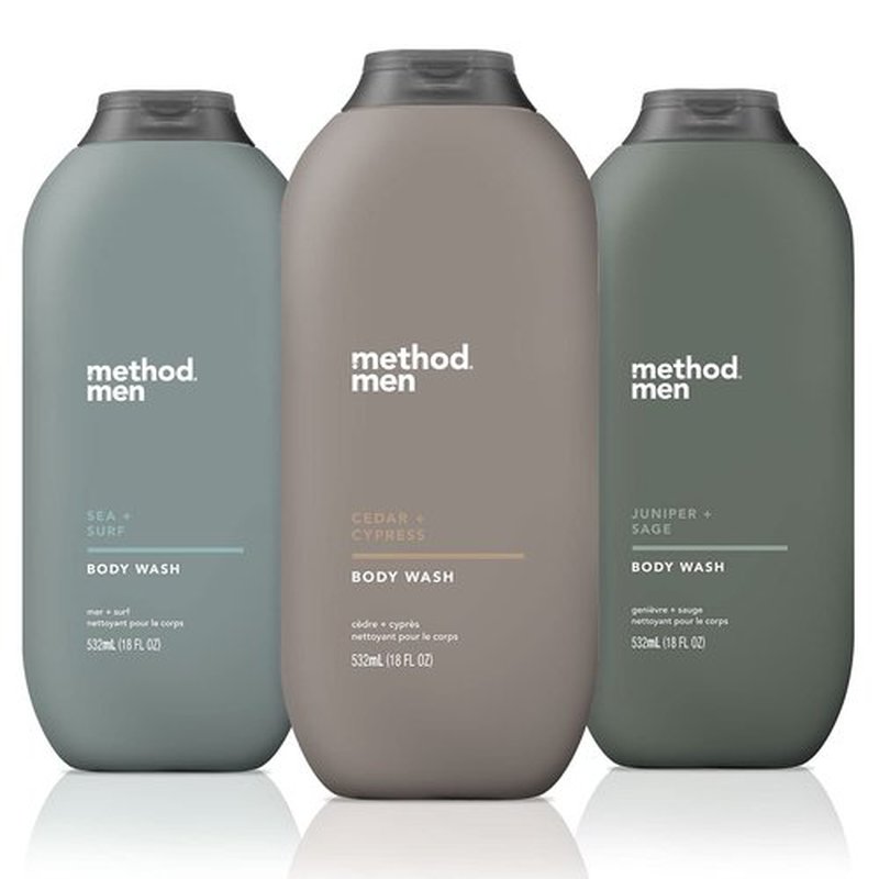 Method Men Body Wash - 3-Pack (18 Oz Each) | Sea + Surf, Cedar + Cypress, Juniper + Sage