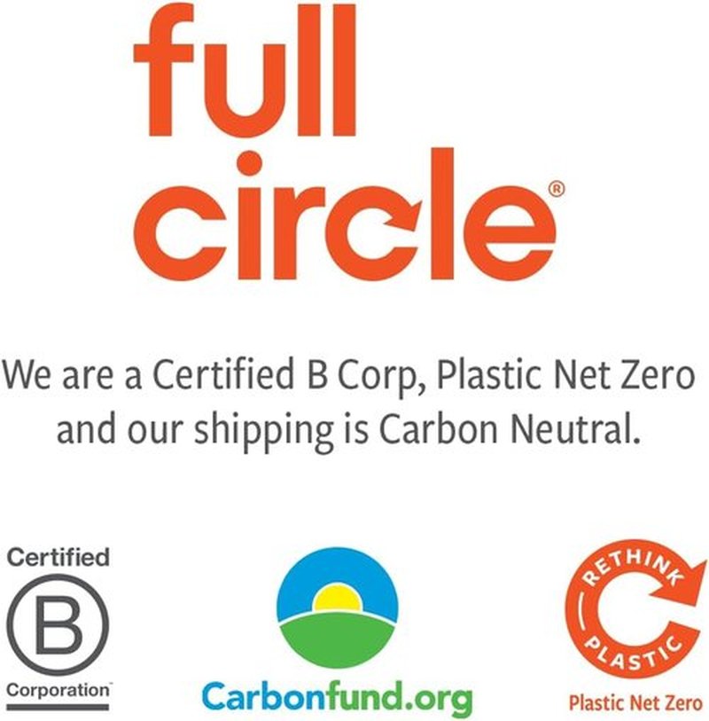 Full Circle Renew Collection Microfiber Cloths - Eco-Friendly Citrus Print, 12.01" x 3", Set of 3 | Naturally Anti-Bacterial
