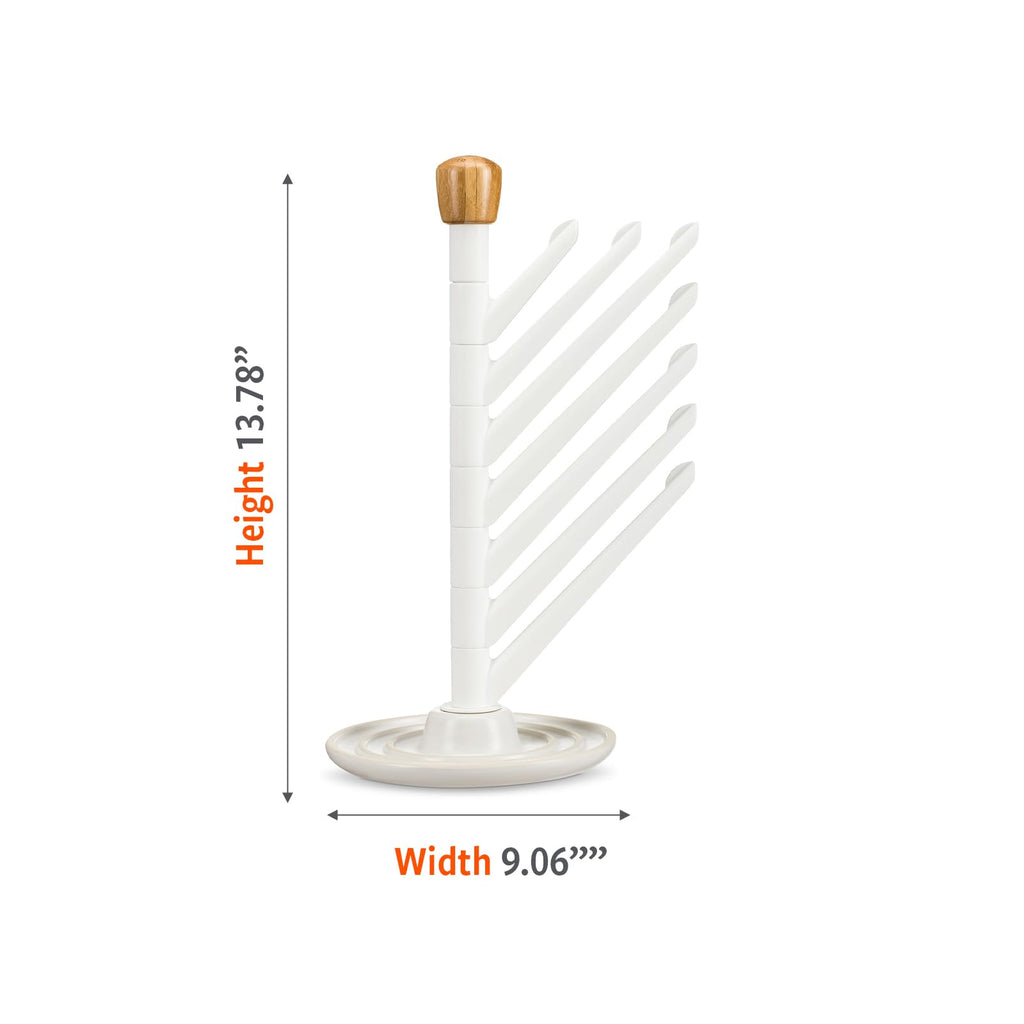 Full Circle Branch Out, Upright Kitchen Drying Rack, Ceramic Base, Perfect for Bottles, Dishcloths, and Bags
