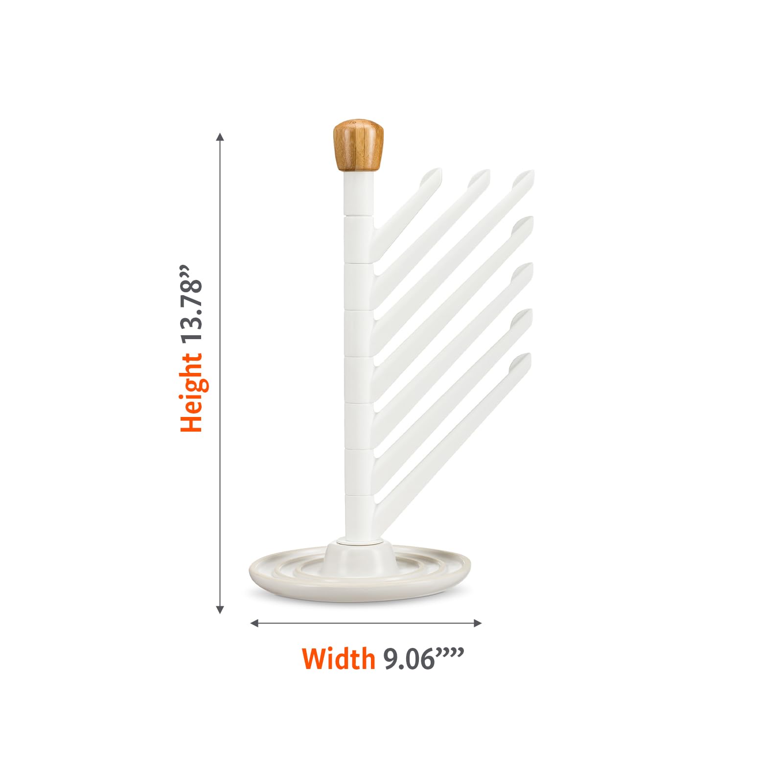 Full Circle Branch Out, Upright Kitchen Drying Rack, Ceramic Base, Perfect for Bottles, Dishcloths, and Bags