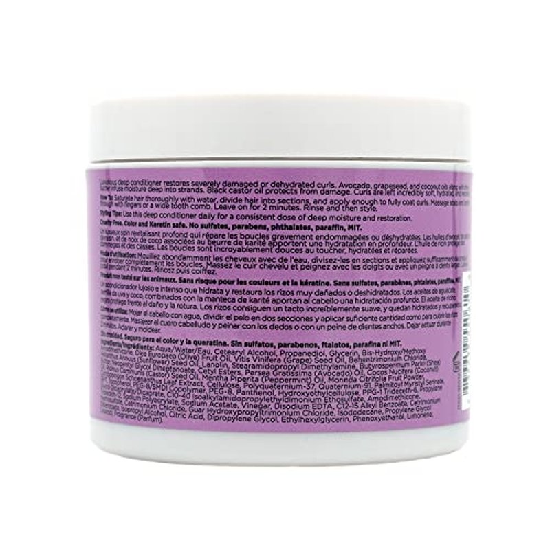 Ouidad Coil Infusion Triple Treat Deep Conditioner 11oz | Moisture Mask for 3C 4A 4B 4C Curly Coily Hair | Ceramide Repair with Black Castor, Avocado, Grapeseed Oils | Strength Care