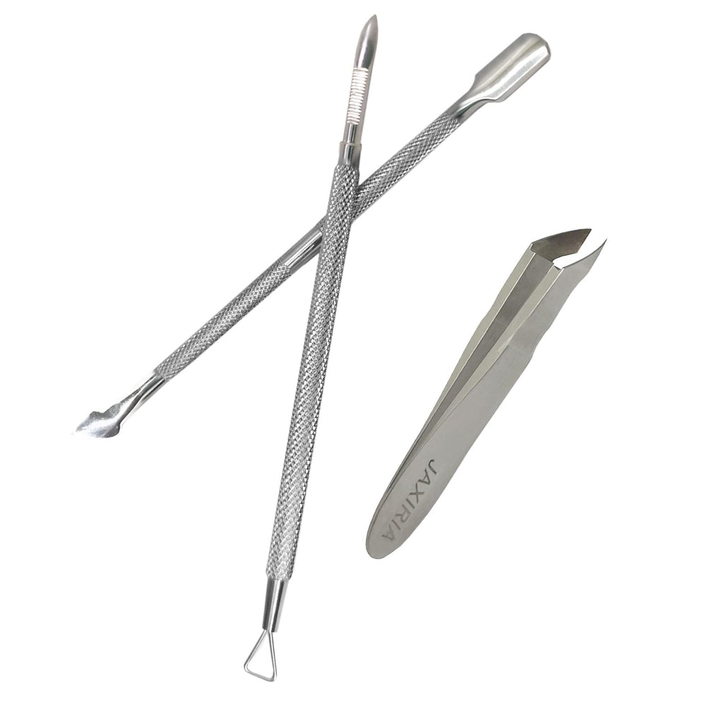 Mini Nail Cuticle Trimmer Kit Cuticle Nipper Cutter Nail Polish Pusher Cuticle Peeler Scraper Perfect for Hang nails - for Fingernails and Toenails(3 Packs)