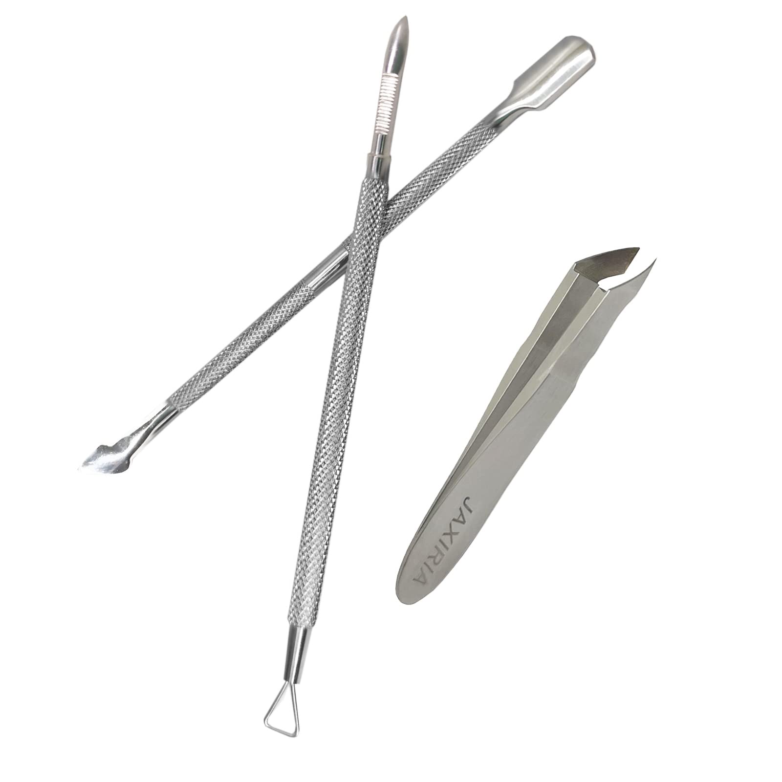 Mini Nail Cuticle Trimmer Kit Cuticle Nipper Cutter Nail Polish Pusher Cuticle Peeler Scraper Perfect for Hang nails - for Fingernails and Toenails(3 Packs)