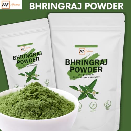 (0.5 Pound) 100% Natural Bhringraj Powder 227 Grams | Pure Eclipta Alba For Hair Health & Skin