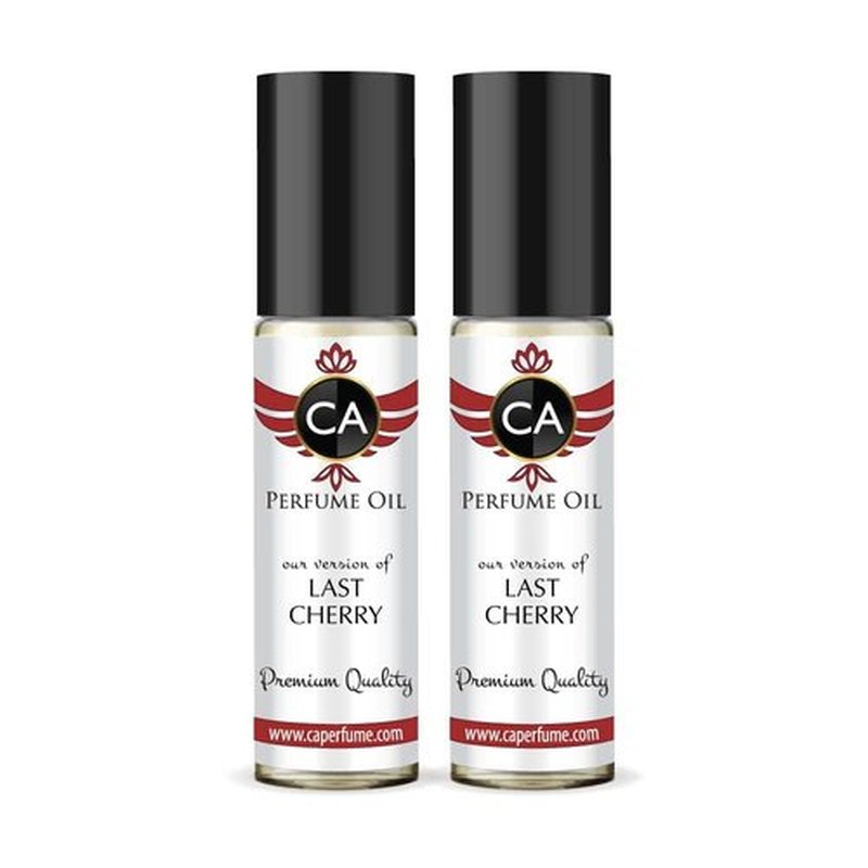 CA Perfume | Last Cherry Unisex Eau De Parfum - Long-Lasting Amber Floral Scent | Travel Size 0.33 Fl Oz (Pack of 2)