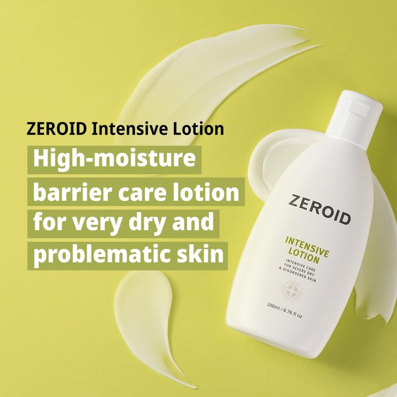 ZEROID | Intensive Lotion | Moisturizing Body Cream for Dry & Sensitive Skin | 6.76 fl oz (200ml)