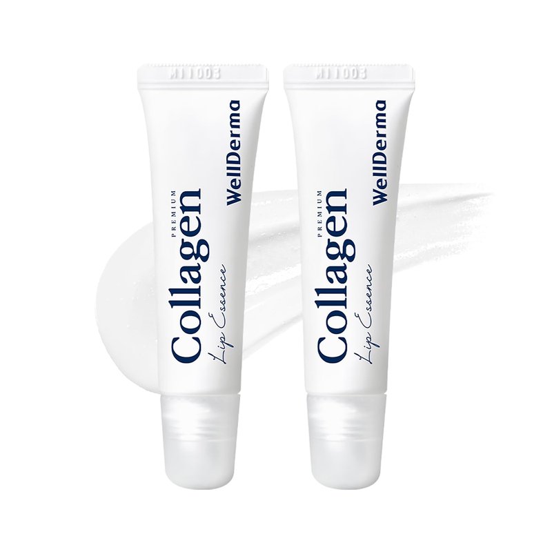 WELLDERMA Collagen Hydro Lip Essence - 2-Pack, 11mL Each | Smooth Glossy Finish with Collagen & Hyaluronic Complex