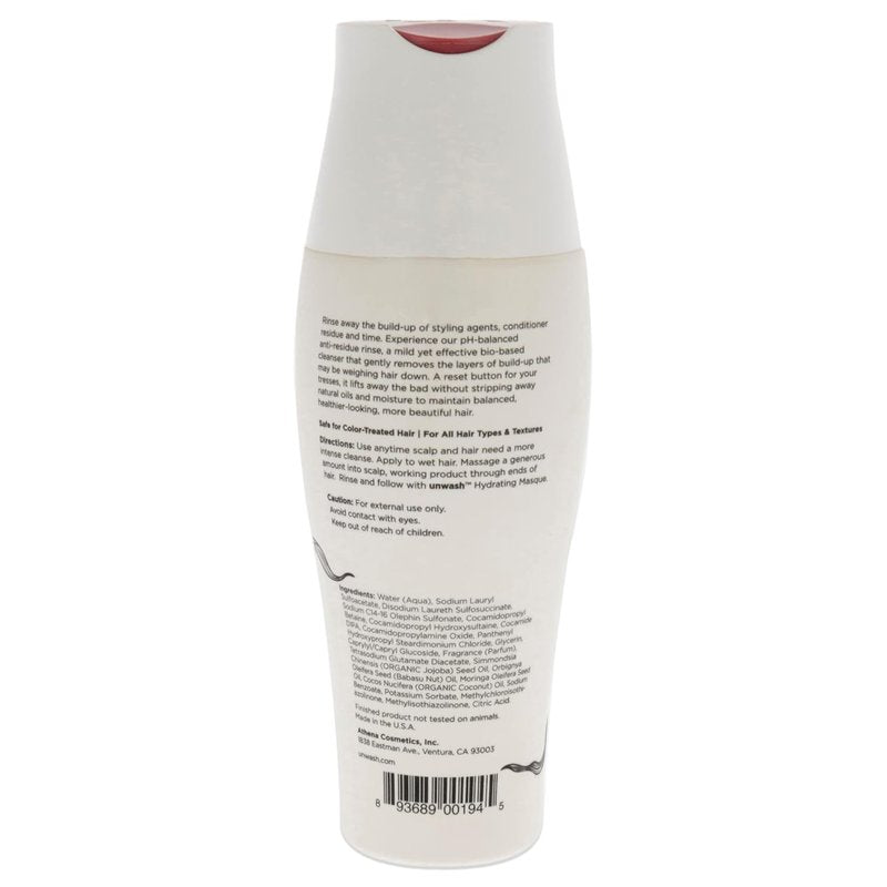 Unwash Anti Residue Hair Cleanse - Gentle pH Balanced Daily Conditioner Wash | 10 Fl Oz, White