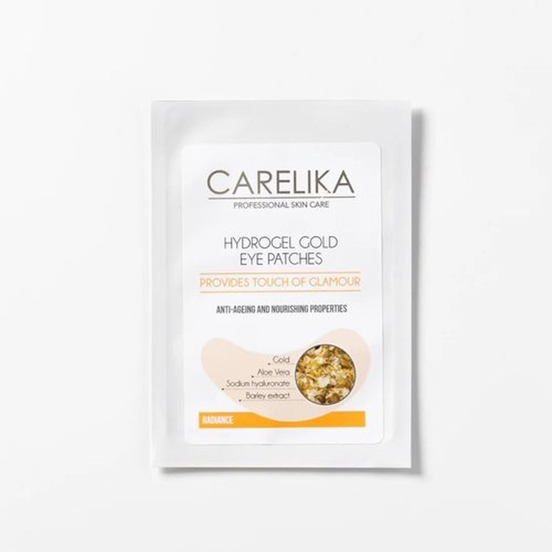 Radiance Hydrogel Eye Patches - Gold Powder Infused Under Eye Masks for Dark Circles & Puffiness - 2 Count