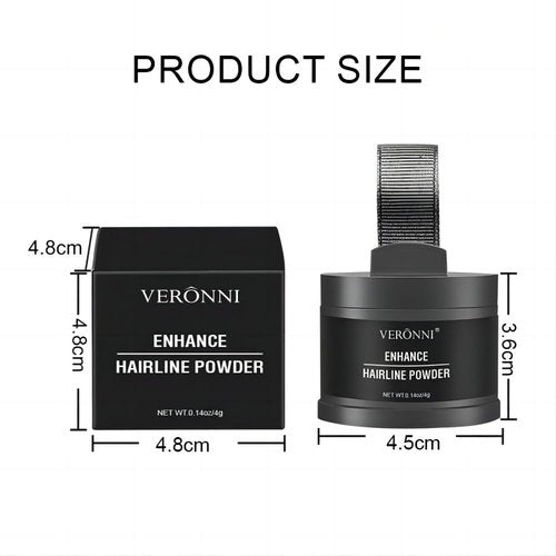 Hairline Powder Root Touch Up Hair Color, Instant Hairline Powder for Thinning Areas and Gray Hair Coverage, Natural and Non-greasy Root Cover up for Women and Men (Dark Brown, 06)