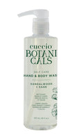 Cuccio Botanicals Hydrating Hand & Body Wash - Sandalwood & Sage, 16 oz | Moisturizing Cleanser for Soft Skin