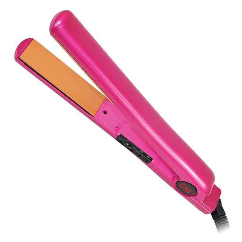 CHI Tourmaline Ceramic Flat Iron - Professional Hair Straightener for Silky Smooth Hair | Pure Pink 1" Plates
