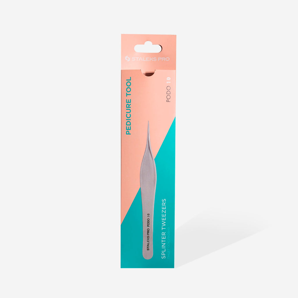 Staleks PRO Podology Splinter Tweezers PODO 10 – Stainless Steel Precision Tweezers for Ingrown Nails & Podiatry