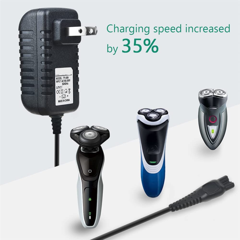 J-ZMQER Power Adapter AC Charger Cord Compatible with Philips Norelco RQ1060 QS6100 QS6140 AT880
