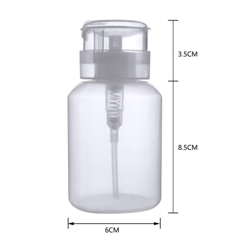 Biutee Clear Bottle 2 PCS Dispenser Bottle for Nail Polish and Makeup Remover 200ml (2 PCS)