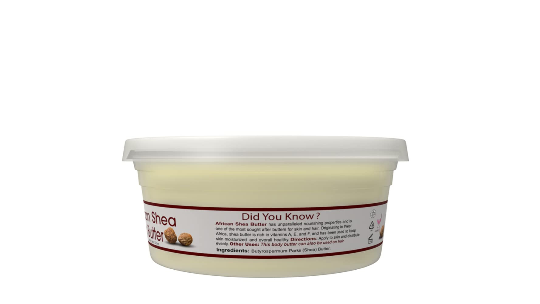 OKAY White Shea Butter for Hair and Skin - Raw African Shea Butter for Women and Men, Daily Moisturizer for Hair and Body, Helps with Stretch Marks, Soothes Dryness - 13 Oz Jar (Pack of 2)