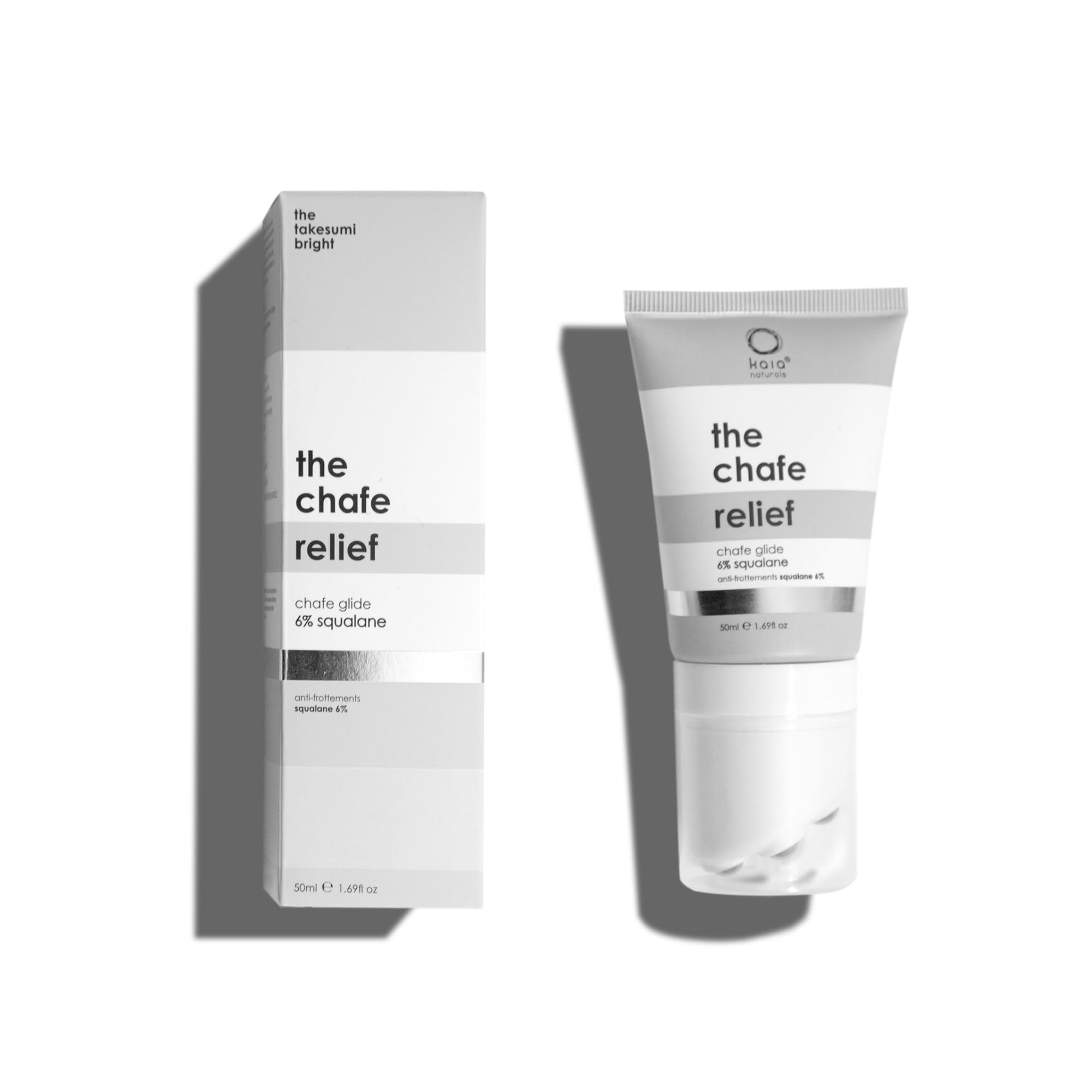 Kaia Naturals the takesumi bright® the chafe relief – Anti-Chafing Balm with 6% Squalane for Friction Protection and Skin Irritation Relief, Fragrance-Free, Waterless Formula 50ml/1.69 Fl oz