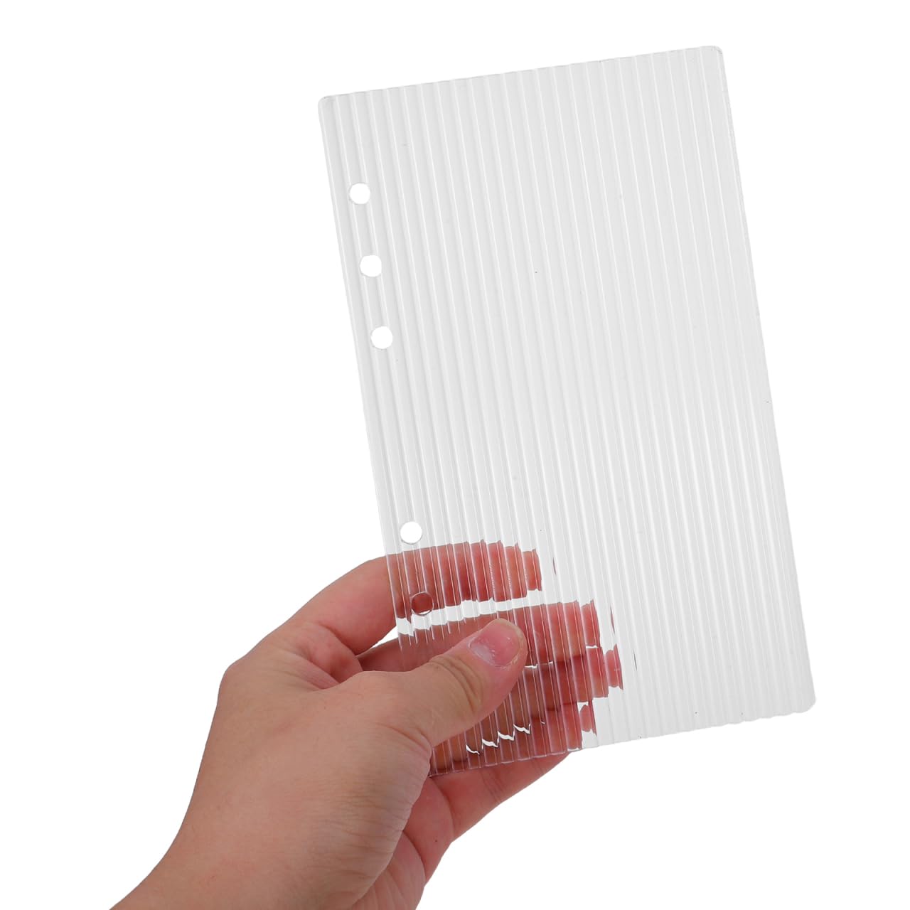 Clear A6 Binder Cover, 6 Ring Transparent Acrylic Planner Protector Shell, Minimalist Refillable 6 Hole A6 Notebook Cover for Budget Binders, Journals & Office Planners (8.27" x 5.91") (A6)