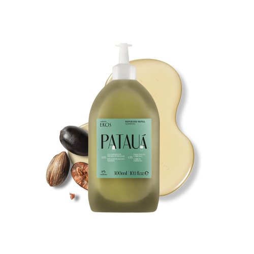 Natura Ekos Patauá Anti-Breakage Shampoo Refill - Fortify Roots & Strands - Vegan Hair Care | 10.1 fl oz (300ml)