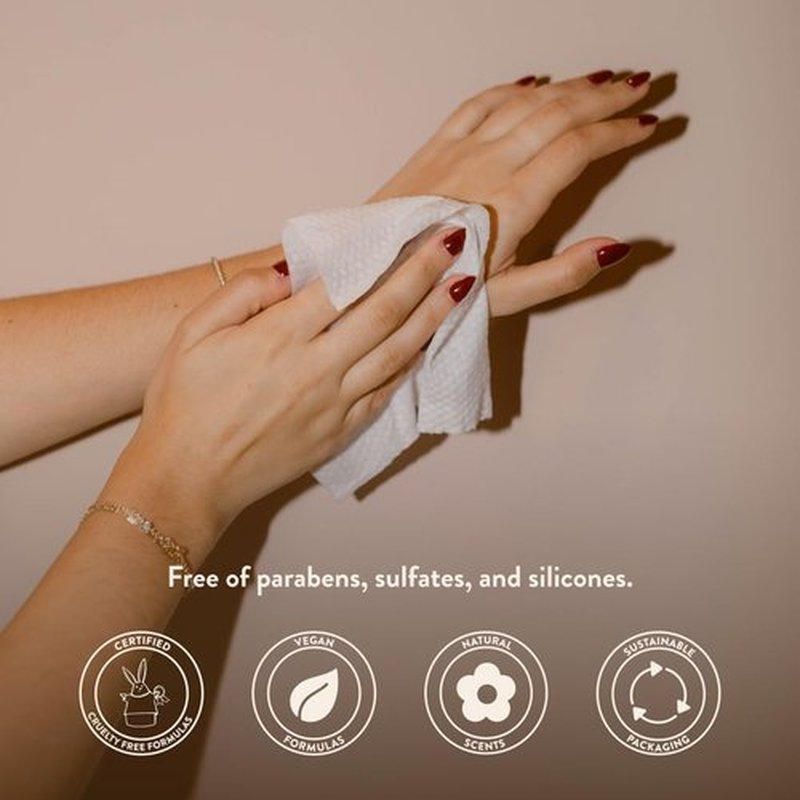 PAUME Cleansing Hand and Body Wipes, Made With Squalane and Safflower Oil, Cleanse & Refresh Hands, 1 Pack - 20 Wipes