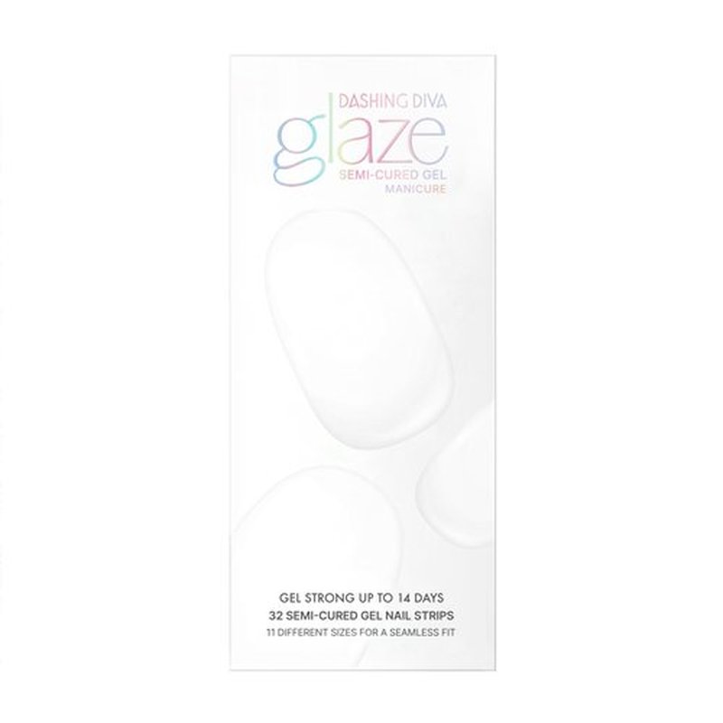 Dashing Diva Glaze Nail Strips - Boo-tastic | Works with Any LED Nail Lamp | Long Lasting, Chip Resistant, Semicured Gel Nail Strips | Contains 34 Salon Quality Nail Wraps, 2 Prep Pad, 1 Nail File