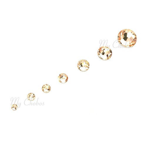 SILK (391) 144 pcs Swarovski 2058/2088 Crystal Flatbacks rhinestones nail art mixed with Sizes ss5, ss7, ss9, ss12, ss16, ss20, ss30