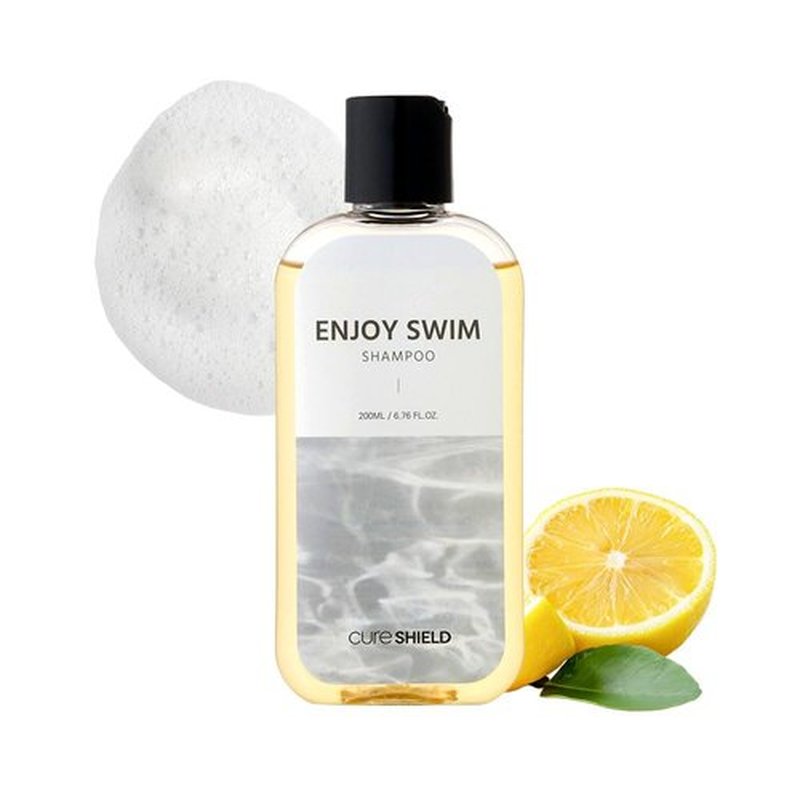 CURESHIELD Enjoy Swim Chlorine Removal Body Wash for Swimmers - Shower Gel, Moisturizing Cleanser, Hydrates & Restores Skin, 6.78 Ounce, 200ml (Sun Zest)