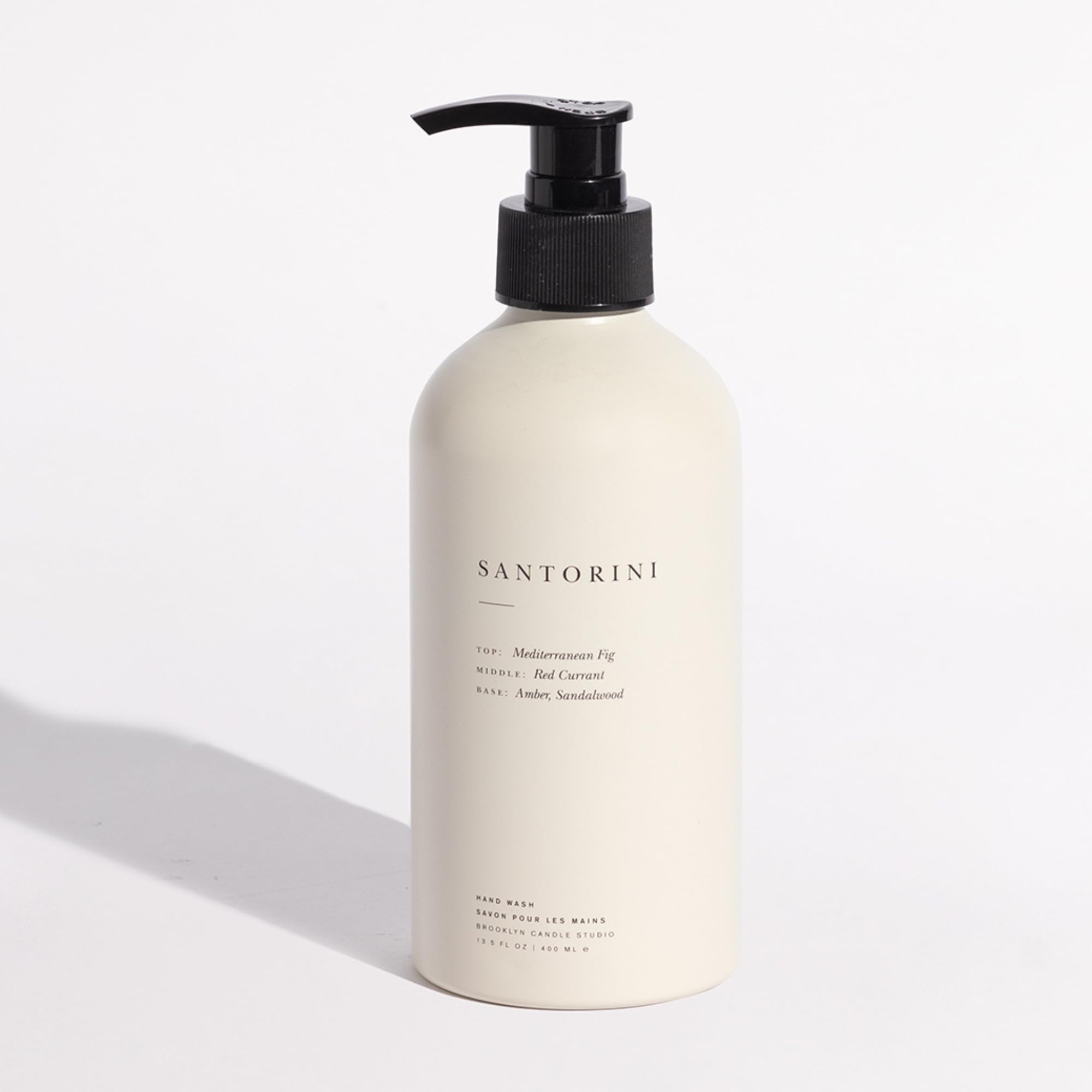 Brooklyn Candle Studio Santorini Hand Wash - Nourishing & Moisturizing Hand Soap, Fig, Sandalwood & Amber, Organic Ingredients, Vegan, Paraben Free, 13.5oz