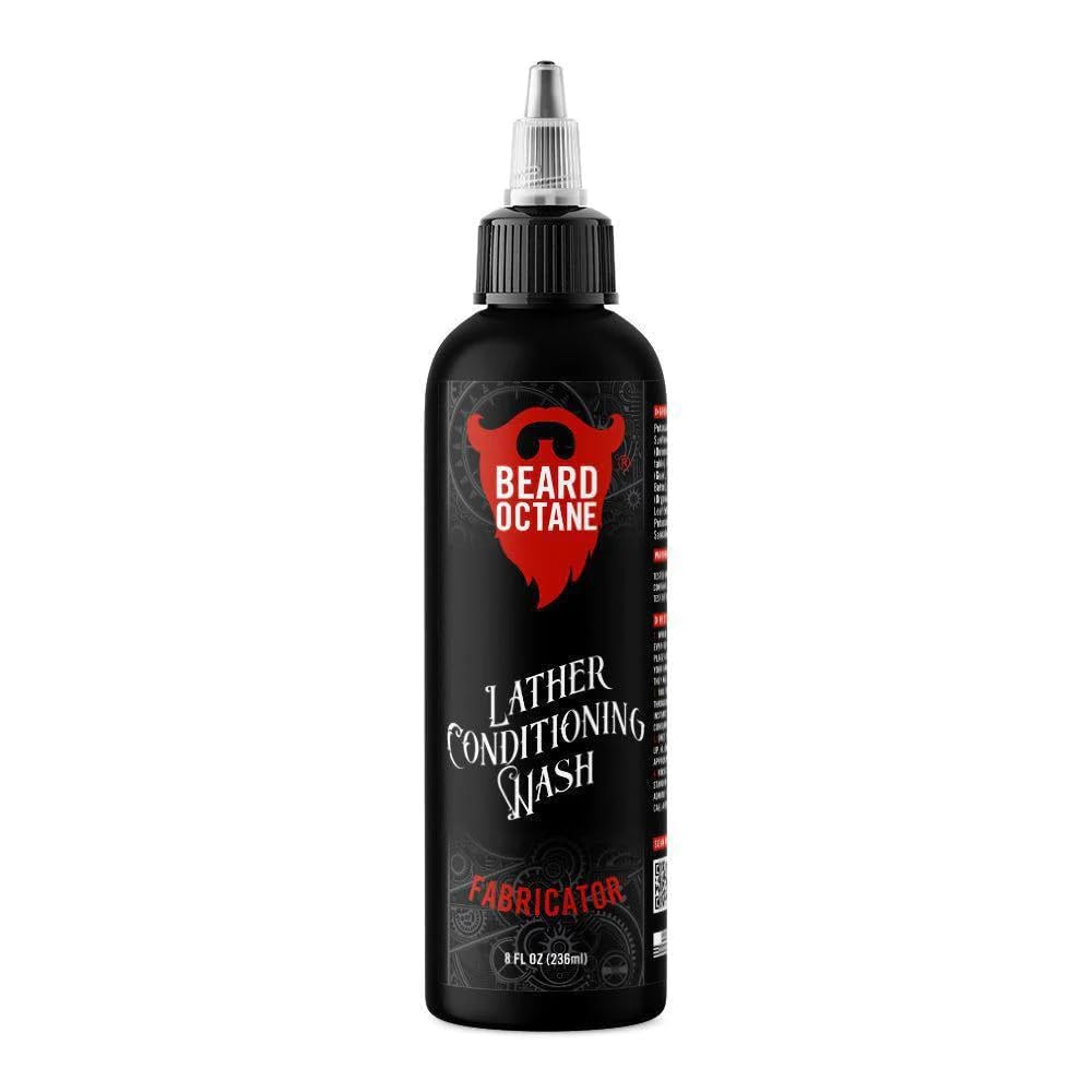 Beard Octane Beard Wash for Men – Fabricator (Vanilla, Oak, Sandalwood) – Gentle Daily Beard Shampoo with Shea Butter – Cleans Without Drying – 8oz