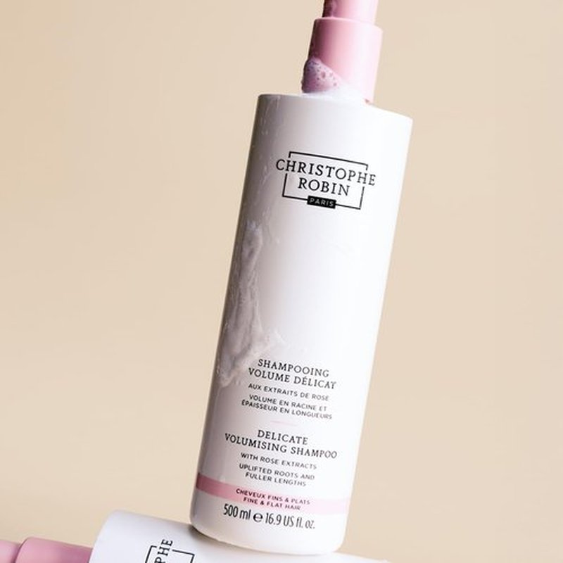 Christophe Robin Delicate Volumizing Shampoo - Rose Extracts for Fine Hair | Jumbo 16.9 fl. oz