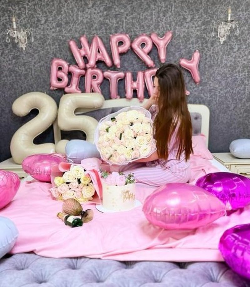 Large Number 5 Birthday Balloon - Cream White Foil Mylar for 5th, 15th, 25th, 35th Celebrations
