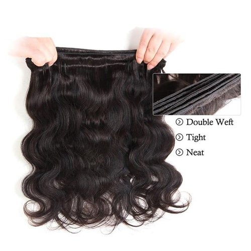 Body Wave Human Hair Bundles 18 20 22 Inch 12A Body Wave Bundles Human Hair 100% Unprocessed Brazilian Virgin Hair 3 Bundles Human Hair Weave Bundles Deals Real Human Hair Natural Black Color
