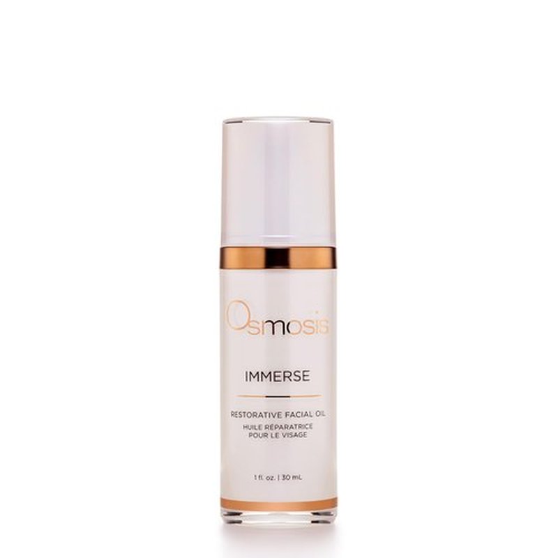 OSMOSIS IMMERSE Restorative Hydrating Facial Oil with Emu and Raspberry Seed Oil, and Calendula Flower, 1 fl oz