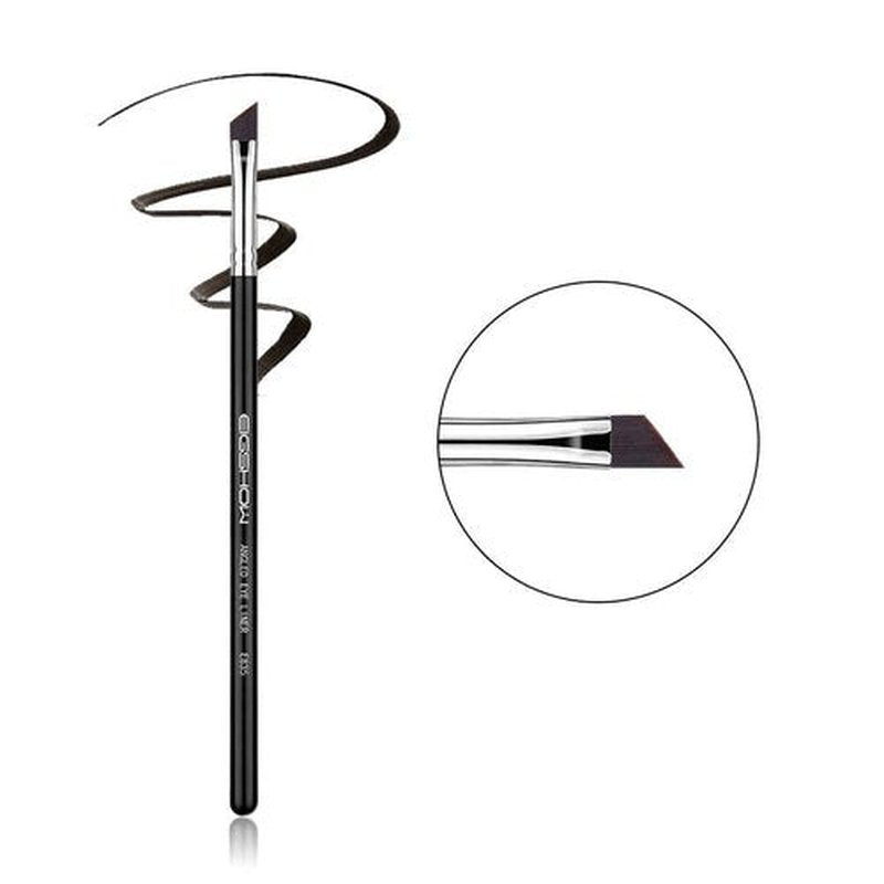 Skiennix Eyeliner Brush - PRO Precision Gel Eye Liner Makeup Brush with Ultra Thin Slanted Bristles | 2-Piece Set