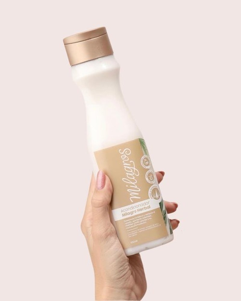 Milagros Acondicionador Herbal | Disminuye la Caida Del Cabello y Aporta Suavidad y Brillo, Beige