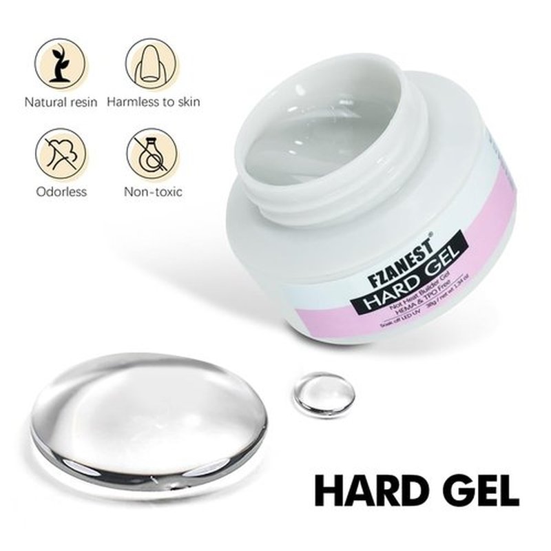 FZANEST Builder Gel Hema-free Tpo-Free Clear Hard Gel For Nails Extension Sculpting Overlay UV Led Soak Off #01